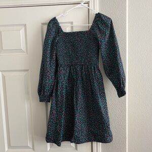 Crewcuts Floral Kids Dress - Green and Pink